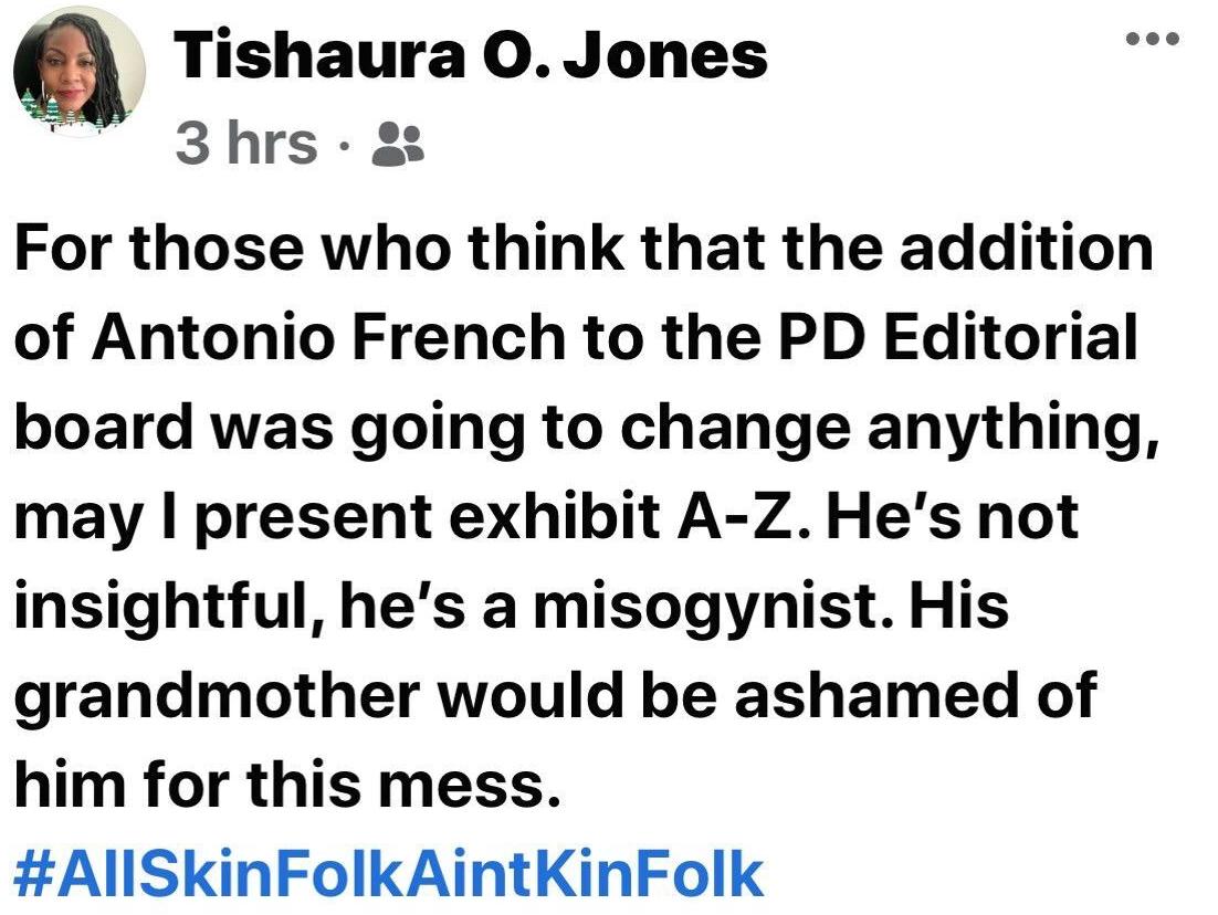 Jones posting online